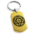 thumbnail image 1 of Stainless Steel Conjuration Magic Rune Engraved Dog Tag Keychain Keyring, 1 of 1