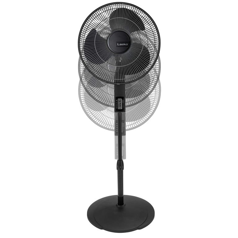 Lasko 16 4-Speed Oscillating Pedestal Fan with Remote Control, S16612,  Black - Walmart.com