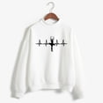 thumbnail image 4 of Sudadera con estampado de bailarina y latidos del corazón para mujer, jersey de punto con cuello redondo coreano, ropa de mujer de color caramelo para otoño e invierno, 4 of 5