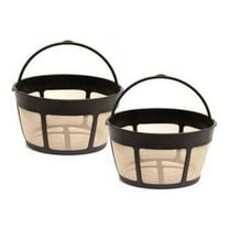 2 Pack Gtf-b Gold Tone Coffee Filter 8-12 Cup Permanent Basket Style
