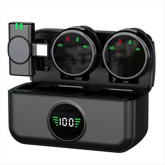 Micrófono de Solapa Inalámbrico S5 con Clip Magnético y Cancelación de Ruido para Grabar Videos Cortos.