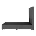 thumbnail image 3 of Box Base Cama Matrimonial + Cabecera Nizza Gris Oscuro, 3 of 8
