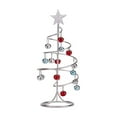 thumbnail image 2 of Tabletop Metal Christmas Tree Wrought Iron Ornament Display Stand Christmas Ornament 11 Inch Desktop Decorations Mini Xmas Tree, 2 of 5