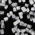 thumbnail image 3 of Accesorios para computadoras 100X Teléfono Teléfono Crystal Plug 4 pines RJ11 RJ-11 6P4C Conector modular FLhrweasw El nuevo, 3 of 6
