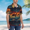 thumbnail image 2 of Salouo Colorful Starry Sky Sleep Dog for Hawaiian Shirt for Men,Summer Beach Casual Short Sleeve Button Down Shirts Men's Regular-Fit Short-Sleeve Print Shirt -Medium, 2 of 6