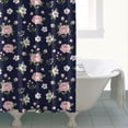 thumbnail image 4 of Pioneer Flower Floral Print Pattern Shower Curtain 72"x72", Bathroom Decorative Shower Curtain Set with 12 Hooks, Waterproof Washable, 4 of 6