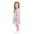 thumbnail image 3 of Wonder Nation Toddler Girl Long Sleeve Plaid Printed Dress, Sizes 12M-5T, 3 of 9