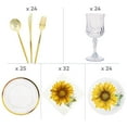 thumbnail image 2 of Fun Express Sunflower Bridal Shower Disposable Tableware Kit for 24 Guests - 177 Pc, 2 of 3