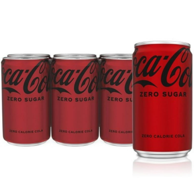  Coca Cola Mini Cans and Zero Sugar Coca Cola Mini Cans, Pack  of 8, Bundled with Lang's Recipe Card, Coke Mini Cans, Zero Sugar Coke Mini  Cans, Diet Coke Mini