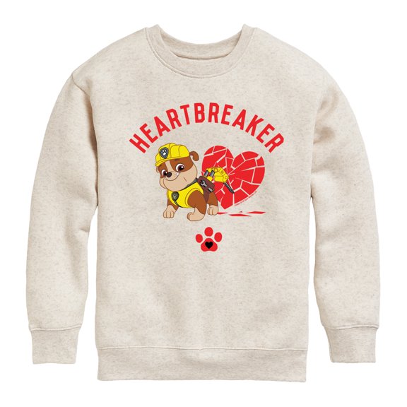 Paw Patrol - Valentine's Heartbreaker Graphic Long Sleeve Fleece Sweatshirt
