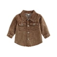 thumbnail image 1 of Esaierr Toddler Baby Boy Denim Jacket Cotton Long-Sleeved Pocket Button Denim Clothing for 4-8T, 1 of 5