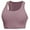 Bean Red, variant on Female Padded Sports Bra Mesh Back High Impact Shockproof Gathered Bras for Yoga Gym Workout Fitness