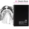 thumbnail image 3 of Cuaderno en blanco A4, Cuaderno de bocetos de artista, Cuaderno de bocetos de diario creativo Bloc de notas para pintar y dibujar Garabatos Escritura de bocetos, 3 of 10