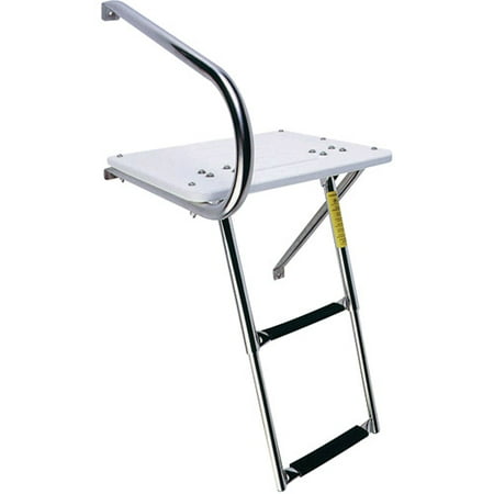 - Garelick EEz-In Transom Platform with 2-Step Telescoping Ladder for Boats with Outboard Motors