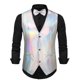 thumbnail image 2 of pstuiky Camisetas sin mangas para hombre, Blusa sin mangas con cuello en V, botones y pajarita con bolsillos estampados a la moda para hombre Chaleco para hombre xl, 2 of 9