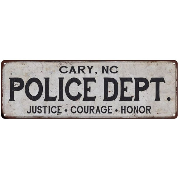 CARY, NC POLICE DEPT. Home Decor Metal Sign Gift 6x18 206180012148