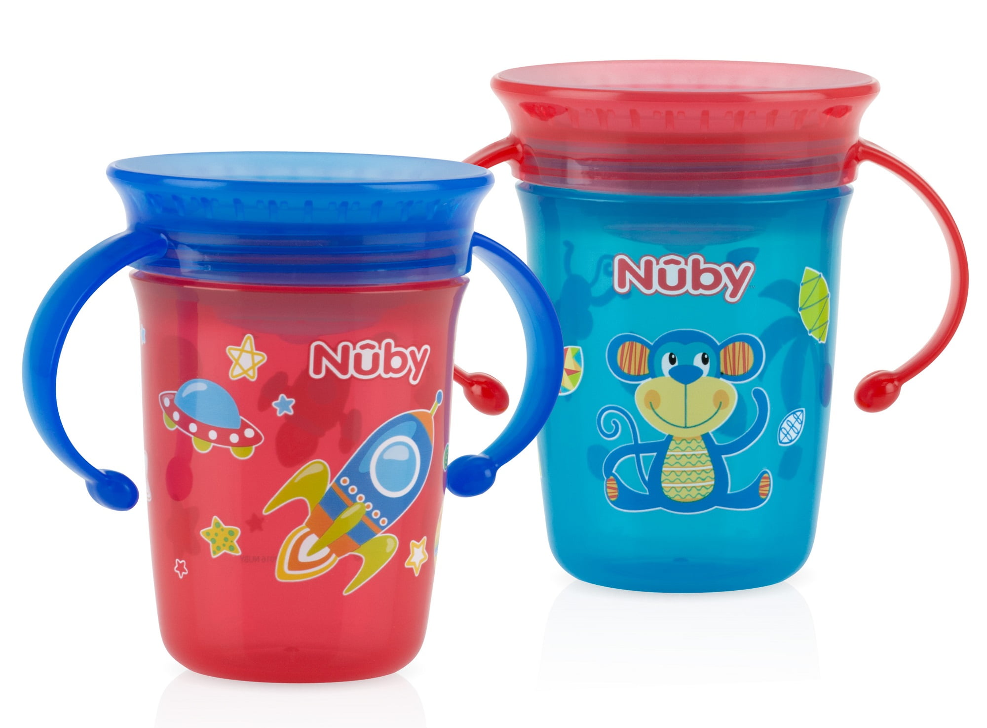 NUBY sipeez 360 Degré Wonder Maxi bonnets bébé Buvant Tasses assorties Pack de 2 