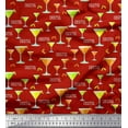 thumbnail image 1 of Soimoi Modal Satin Fabric Cocktail Summer Designs Print Sewing Fabric Yard 42 Inch Wide, 1 of 1