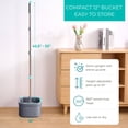 thumbnail image 3 of True Clean Spin Mop and Bucket System with Clean Water Separation, Self Cleaning Microfiber Floor Mop for Vinyl & Tile, Gray, 3 of 10