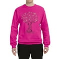 thumbnail image 2 of Wild Bobby Breast Cancer Awareness Pink Tree Words of Encouragement Breast Cancer Awareness Unisex Crewneck Sweatshirt, Fuschia, 3X-Large, 2 of 6
