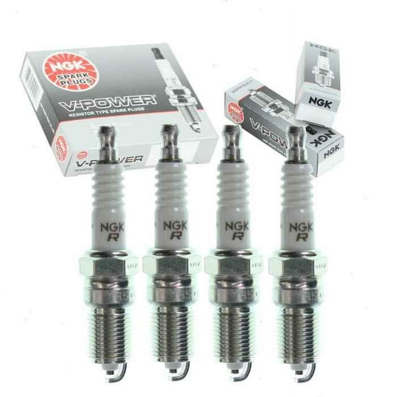 4 pc NGK V-Power Spark Plugs compatible with Ford Ranger 2.0L 2.3L L4 1983-2009