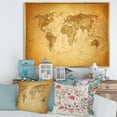 thumbnail image 2 of Designart 'Ancient World Map X' Vintage Framed Canvas Wall Art Print, 2 of 5