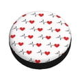 thumbnail image 2 of Kdxio Spare Tire Cover for RV Trailer, Waterproof Wheel Cover,Camper Spare Tire Cover Fit for Rv SUV Truck Travel Trailer 16 inch-Heartbeat Symbol, 2 of 8