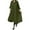 Army Green, variant on Women's Lapel Long Sleeve Buttons Dress Casual Dress
