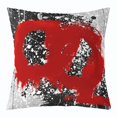 thumbnail image 1 of Erosebridal Red Gray Black Ombre Cushion Covers for Sofa , Contemporary Gradient Abstract Throw Pillow Covers for Bed, 24x24, 1 of 7