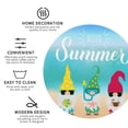 thumbnail image 3 of Naloa Hello Summer Gnome 1 Leather Coasters for Drinks, Durable Drink Coasters 4 Set for Tabletop Protection, Luxurious Home Décor and Housewarming Gift ( {designName})Round Shape, 3 of 6