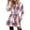 Pink, variant on Tqcoqu Women's Plaid Faux Flannel Shirt Dress,Lapel Long Sleeve Belted Waist Button Down Mini Dress,Fall Winter Trendy Clothes