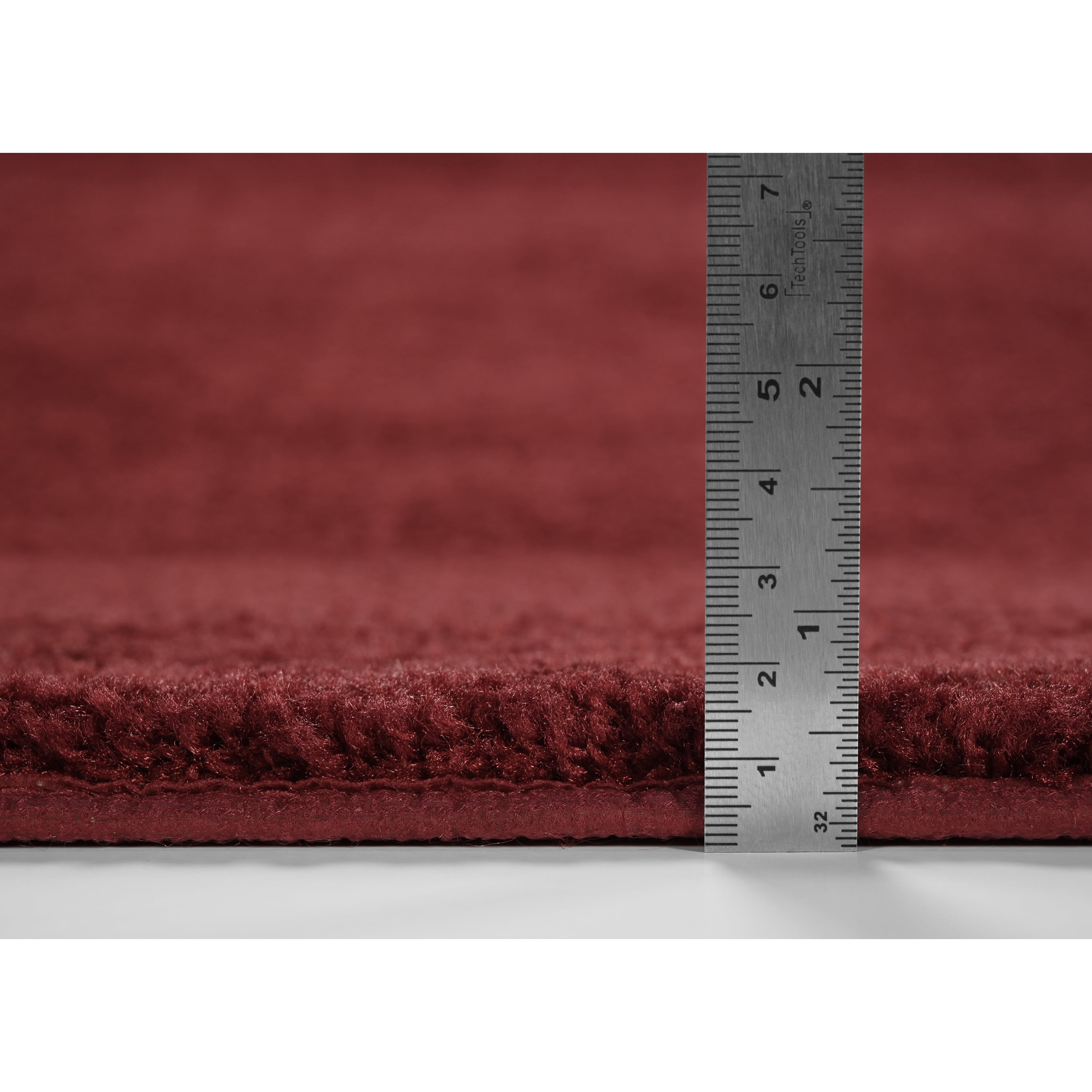 Garland Rug Traditional Washable Bath Rug Set, 3 Piece Set (21"x34" Bath Rug, Contour Rug, & Toilet Lid) Chili Red