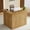 Light Brown, variant on Finmind L-Shaped Reception Desk with Storage Shelves, Modern Front Counter Table for Office, Salon, Checkout Office, Black