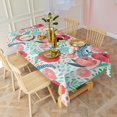 thumbnail image 5 of Pioneer Flower Floral Print Pattern Rectangle Tablecloth 60"x102",Waterproof Polyester Rectangle Table Cloth, Wipeable Spillproof Polyester Tablecloth for Dining, Camping, Indoor and Outdoor, 5 of 6