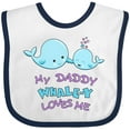 thumbnail image 3 of Inktastic My Daddy Whale-y Loves Me Boys or Girls Baby Bib, 3 of 4