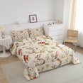 thumbnail image 3 of Erosebridal Kawaii Rabbit Bedding Twin Comforter Set,Botanical Mushroom Down Comforter,Animal Bedroom Decor,Reversible,Lightweight,2-Piece, 3 of 7