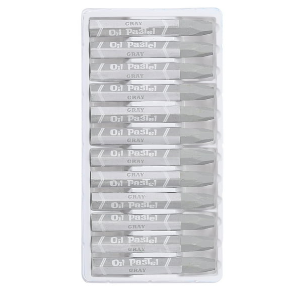Uxcell Grey Oil Pastels, 12Pcs Soft Oil Crayons Vibrant Creamy Pastels Stick Art Supplies for Painting Drawing