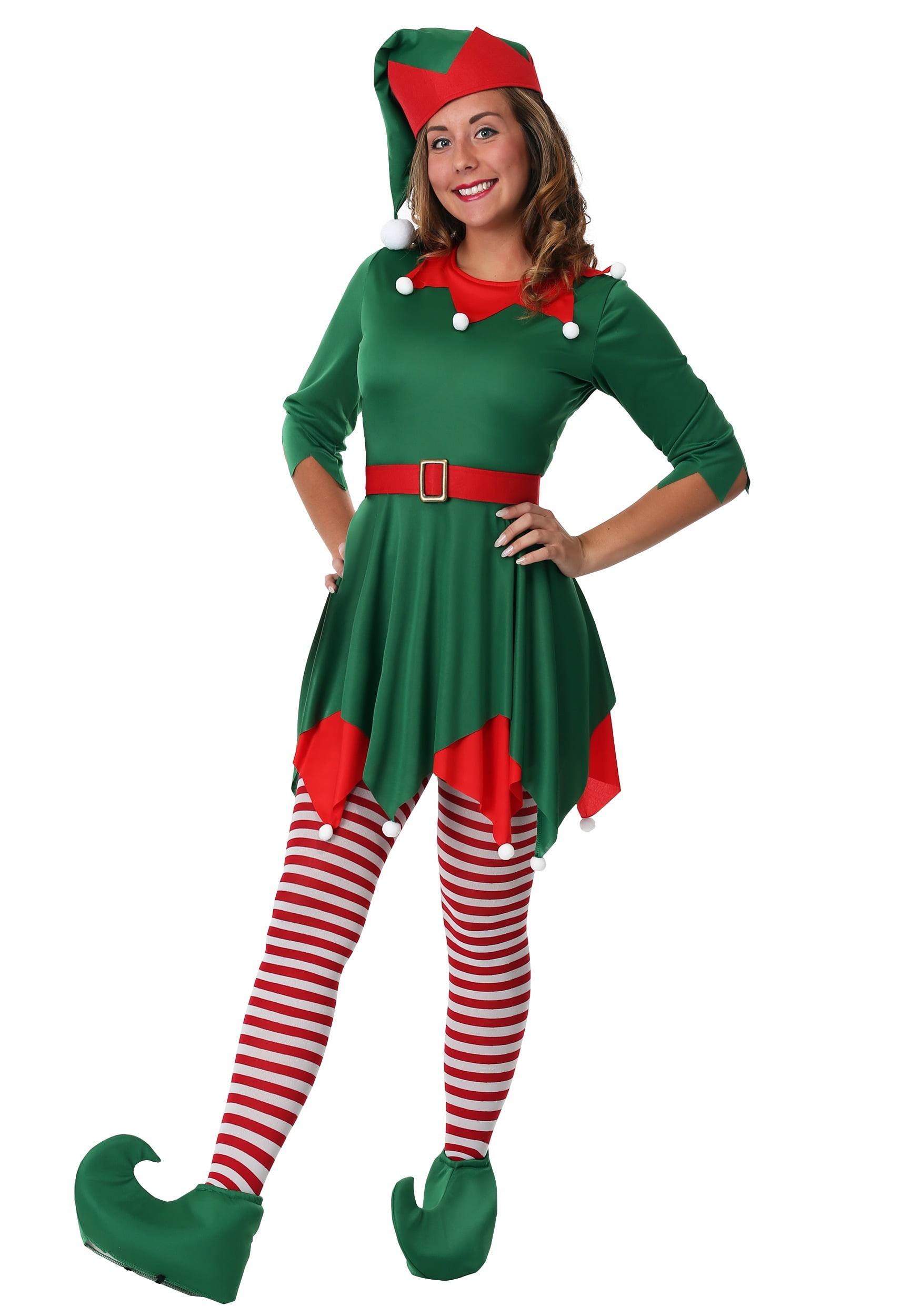 Femme Noël Pull Elf Santa Helper Ceinturée costume Pullover Sweater 