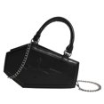 thumbnail image 1 of Bolso Mano Piel Sintética Con Asa Superior para Mujer Con Bolso Mano Sólido (negro), 1 of 9