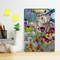 thumbnail image 5 of FMSHPON Cat ButterflyFlower Clipboard Hardboard Wood Nursing Clip Board and Pull for Standard A4 Letter 13x9 inches, 5 of 7