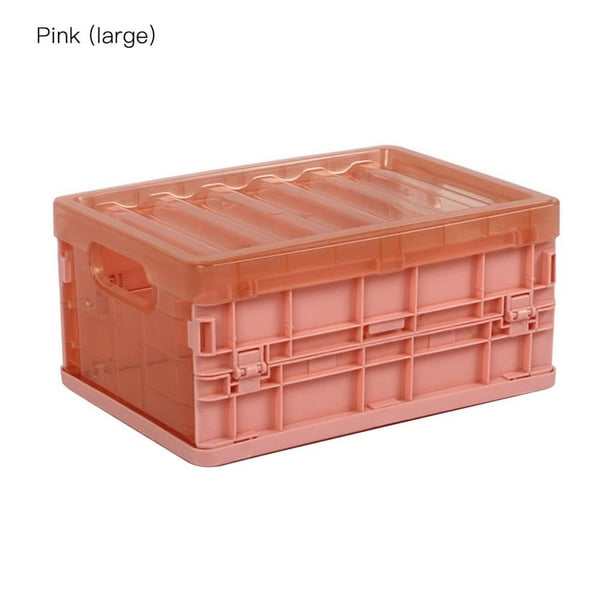 Caja De Almacenamiento Plegable De Plástico Duradero Organizador Con Tapas Translúcidas Cajas Caja De Almacenamiento De Plástico Para El Hogar Y La Organización Del Garaje Eigraketly HA022543-00