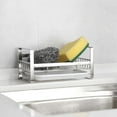thumbnail image 3 of Kitchen Sink Organizer Kitchen Sink Dish Sponge Support Dish Soap Support Dishwashing Cloth Drain Rack, 3 of 8
