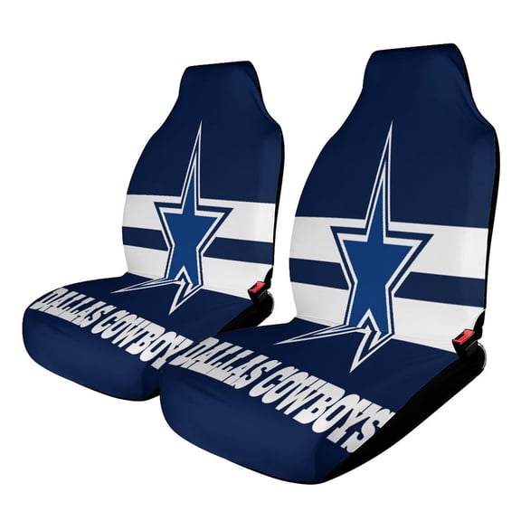 Football Cowboys Car Seat Cover Set Auto Front Bucket Cushion Protect Accessories 2 Piece