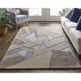 thumbnail image 6 of Feizy Nash Modern Geometric, Tan/Brown/Blue, 3'6" x 5'6" Accent Rug Handmade Sheen Bohemian & Eclectic Color Block Floor Rug for Living room Bedroom, 6 of 8