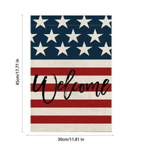 God Bless America 4th of July Patriotic Garden Flag Double Sided, USA Memorial Day Stars Stripes Vintage Decorative Yard Outdoor Home Small Decor, American Outside House Decoration 12 x 18