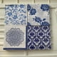 thumbnail image 2 of vintage napkins paper elegant tissue blue pattern decoupage wedding servilletas birthday party Christmas decor handkerchief 20, 2 of 4