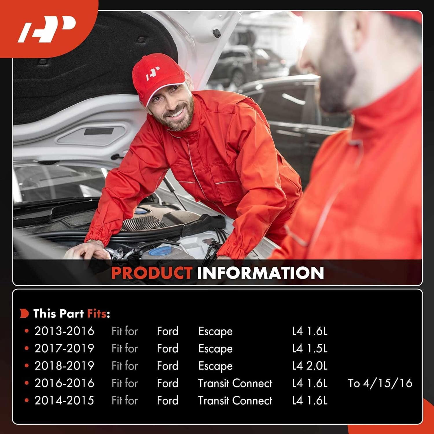 A-Premium AC Compressor with Clutch Compatible with Ford Escape 2013-2019 Transit Connect 2014-2016 L4 1.5L 1.6L