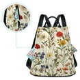 thumbnail image 5 of FORMRS Women's Travel Backpack Purse Anti-theft Hidden Pockets Casual Shoulder Bag, Beige Floral, 5 of 7