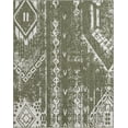 thumbnail image 2 of Rugs.com Outdoor Bohemian Collection Rug – 8' x 10' Green Flatweave Rug Perfect For Living Rooms, Large Dining Rooms, Open Floorplans, 2 of 9