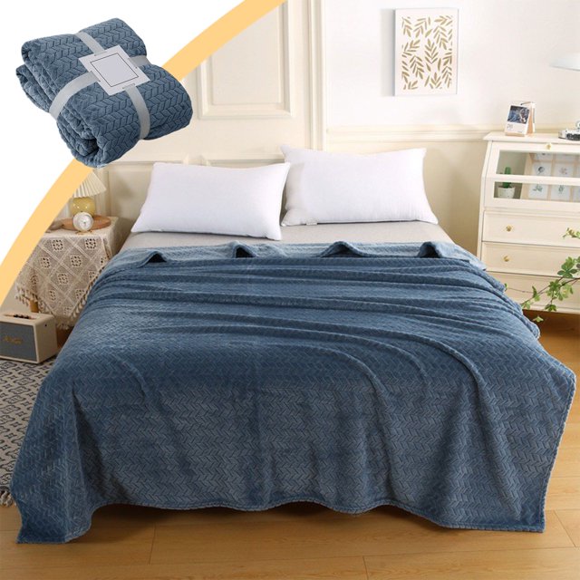 weibbin 120x200cm Flannel Throw Blanket - Multifunctional Cover Blanket Napping Blanket Wedding Throw Blanket Soft Lightweight with Striped Ribbed for Sofa Room Couch Gifts Machine Washable